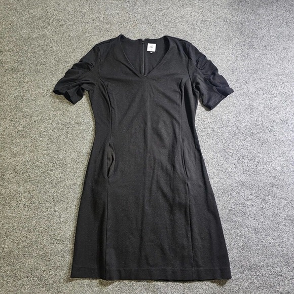 CAbi Dresses & Skirts - Cabi Dress Womens Medium Black Short Sleeves V Neck Sheath Neutral Basic Career